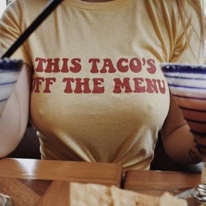 THIS TACO’S OFF THE MARKET YELLOW T-SHIRT